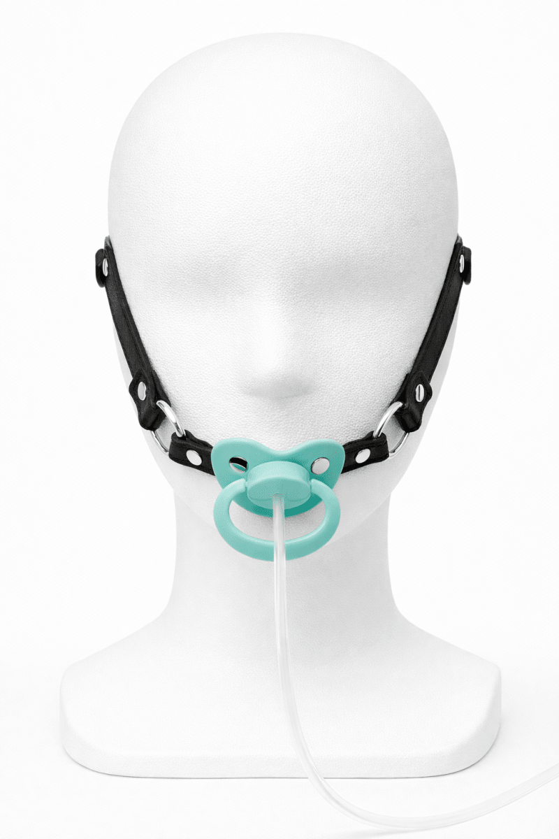 Adult Pacifier Gag - Knot Teat - Fluid Tube - Locking ABDL Paci Gag - SubWoofs