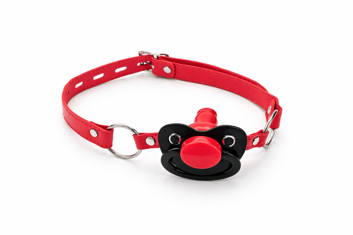 Adult Pacifier Gag - Knot Teat - Locking ABDL Paci Gag - SubWoofs