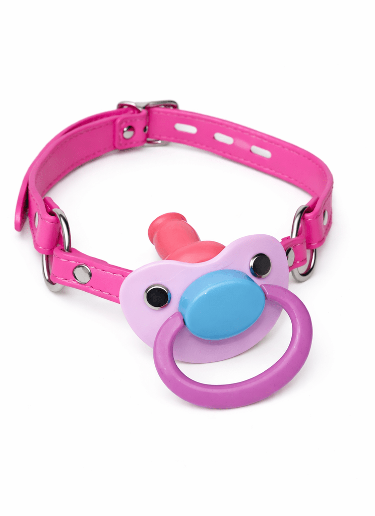 Adult Pacifier Gag - Knot Teat - Locking ABDL Paci Gag - SubWoofs
