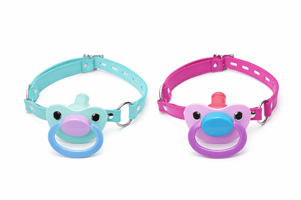 Adult Pacifier Gag - Knot Teat - Locking ABDL Paci Gag - SubWoofs