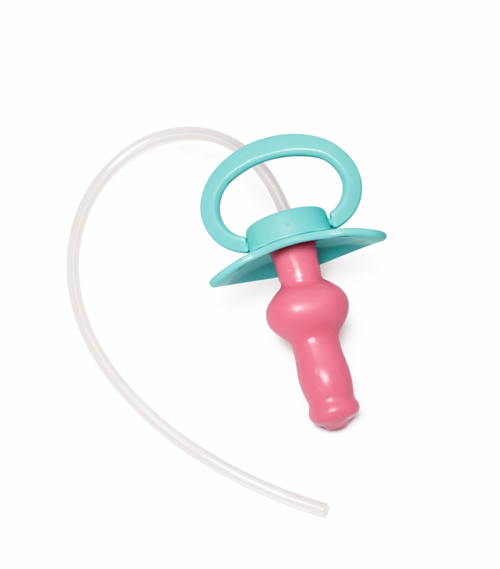 Adult Pacifier - Knot Teat (single colour) - With Fluid Tube - Abdl Dummy - SubWoofs