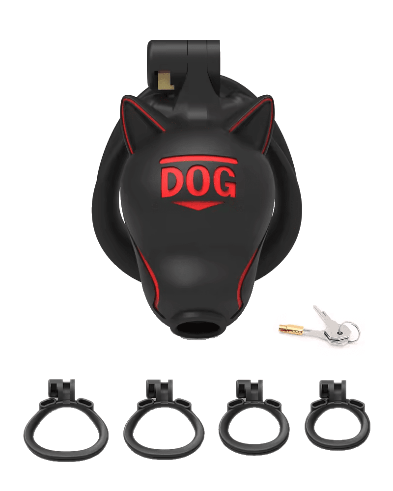 Dog Drone Chastity Cage - Black Set - SubWoofs