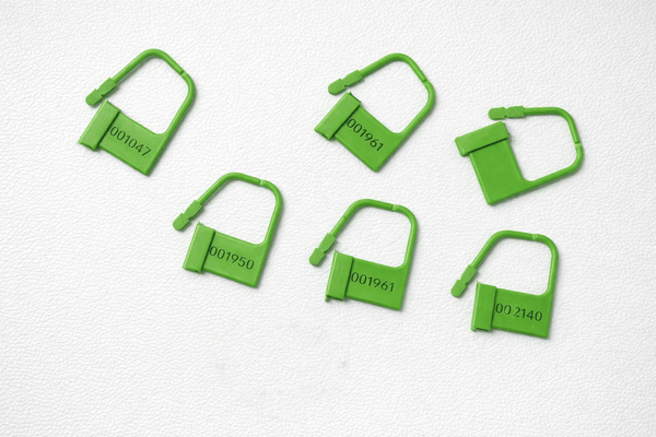 Green Chastity Disposable Padlocks - Numbered Cage Locks - SubWoofs