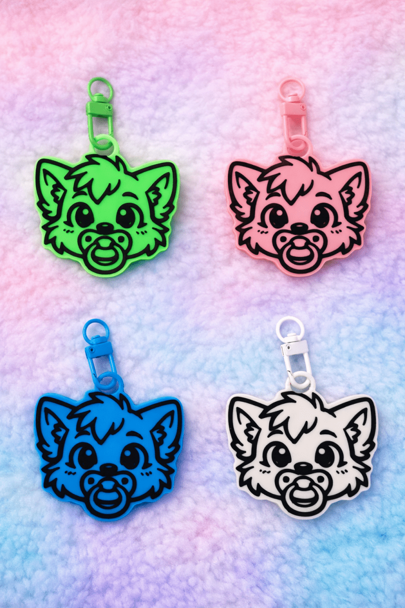 Lil Cubz ABDL Keychain 3 Pack - Babyfur Charms - Standard Colours - SubWoofs
