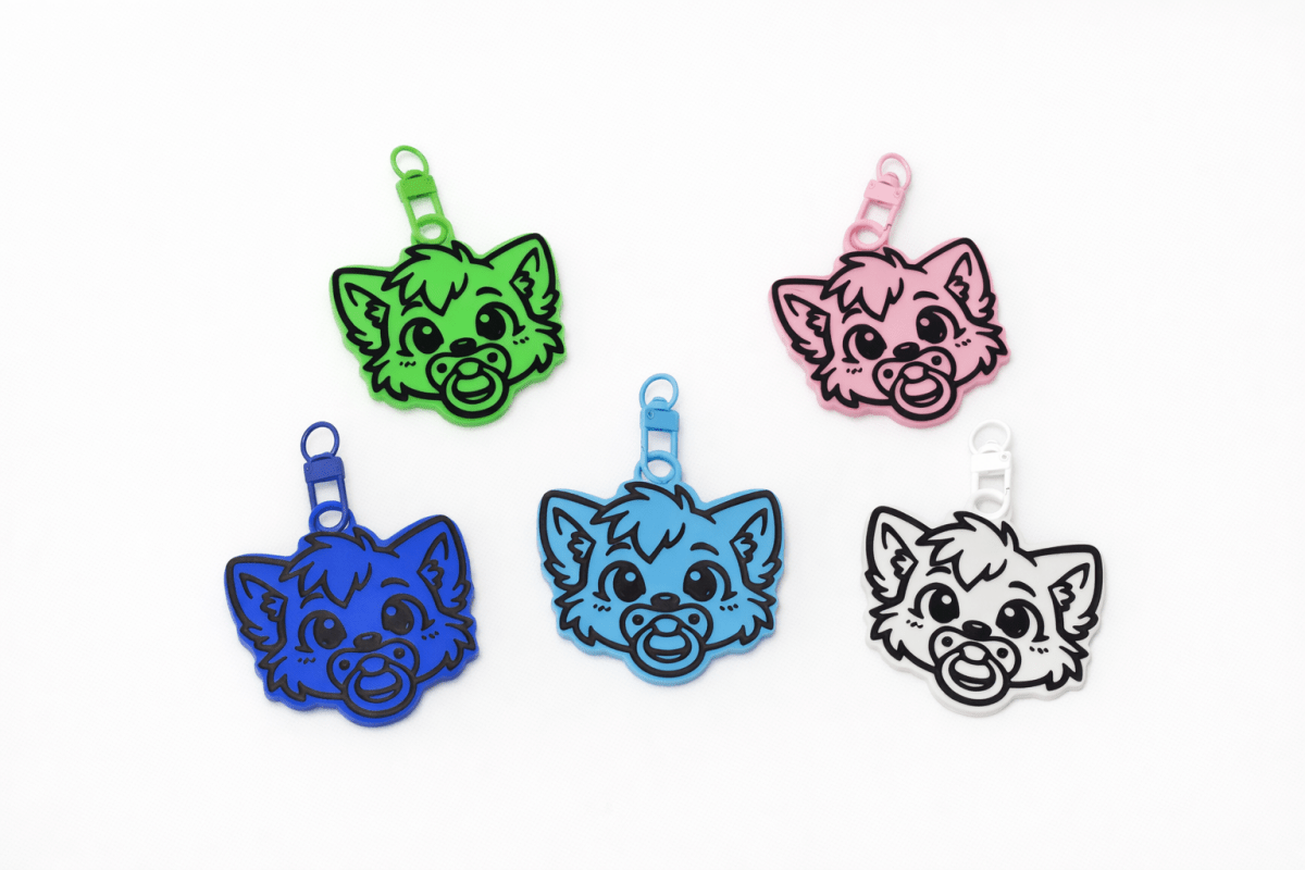 Lil Cubz ABDL Keychain 3 Pack - Babyfur Charms - Standard Colours - SubWoofs
