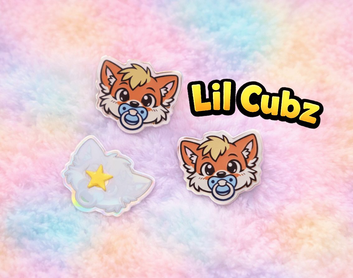 Lil Cubz ABDL Pin Babyfur Badge - SubWoofs